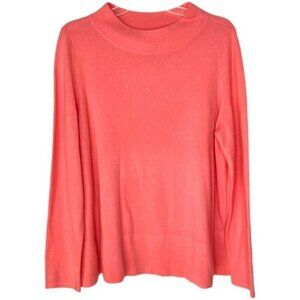 Lord and Taylor 100% Cashmere Long Sleeved Sweater - Coral - XL